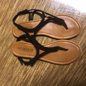 Black and Tan Sandals (you get both)